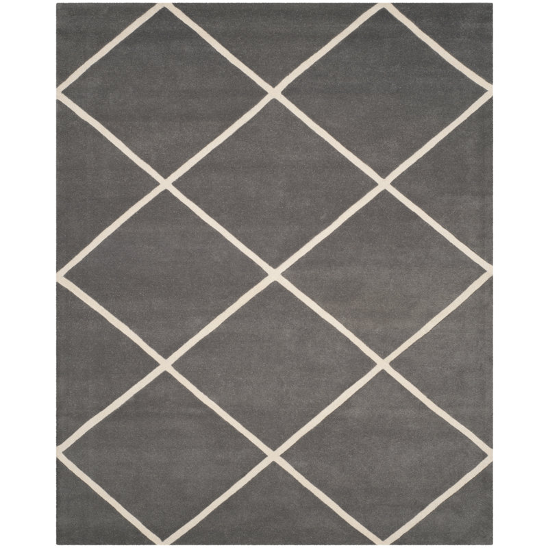 Teresita Hand Tufted Wool Geometric Rug, Rectangle 8'9" x 12'