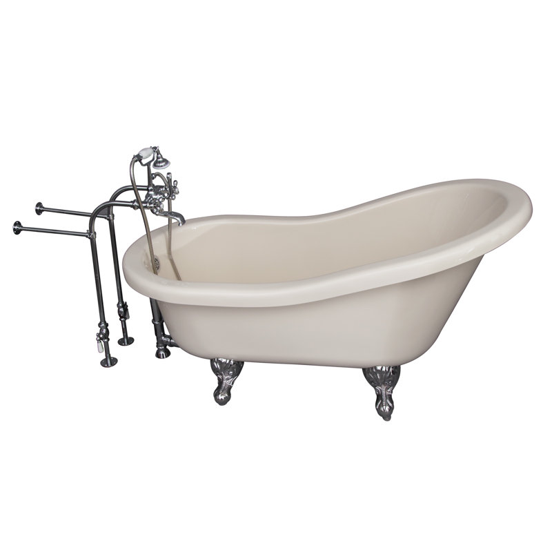 Fillmore 60'' x 30'' Soaking Acrylic Bathtub with Faucet