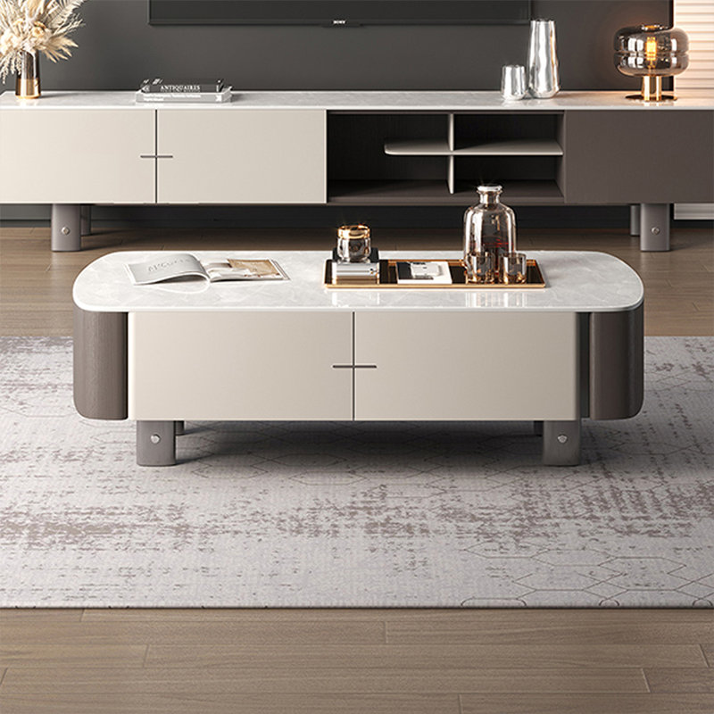 Table basse rectangulaire en bois manufacturé