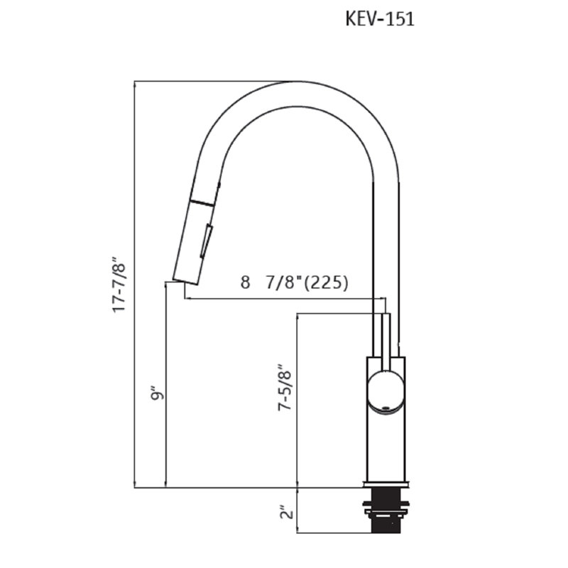 Houzer Pull Down Kitchen Faucet, Gray
