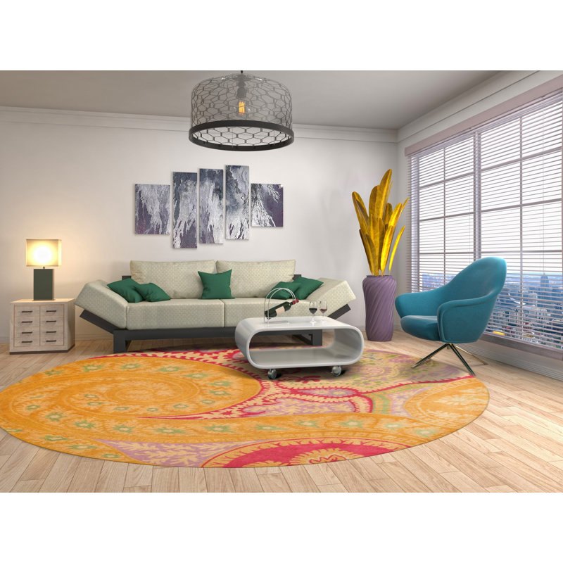 Hand Tufted Wool Area Rug, 4' x 6'