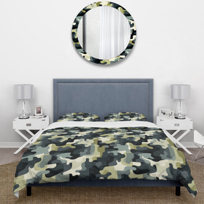 Industrial Fusion I Camouflage Duvet Cover