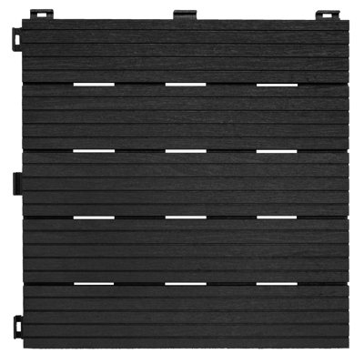 30cm L x 30cm W Composite Interlocking Deck Tile