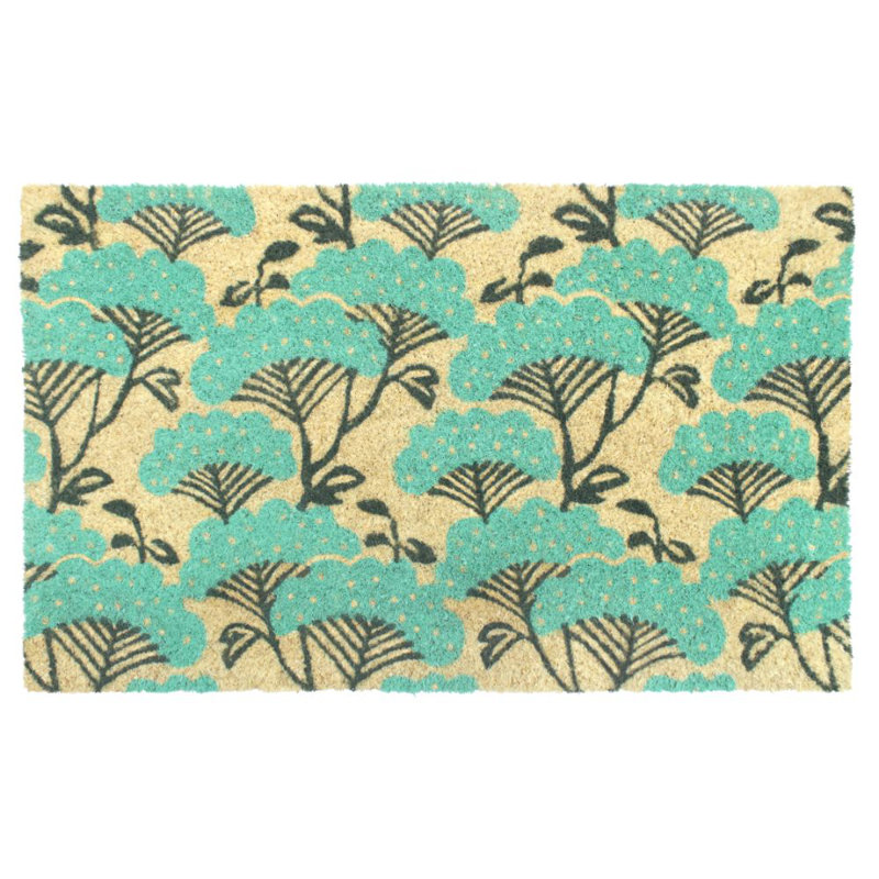Non-Slip Floral Outdoor Doormat