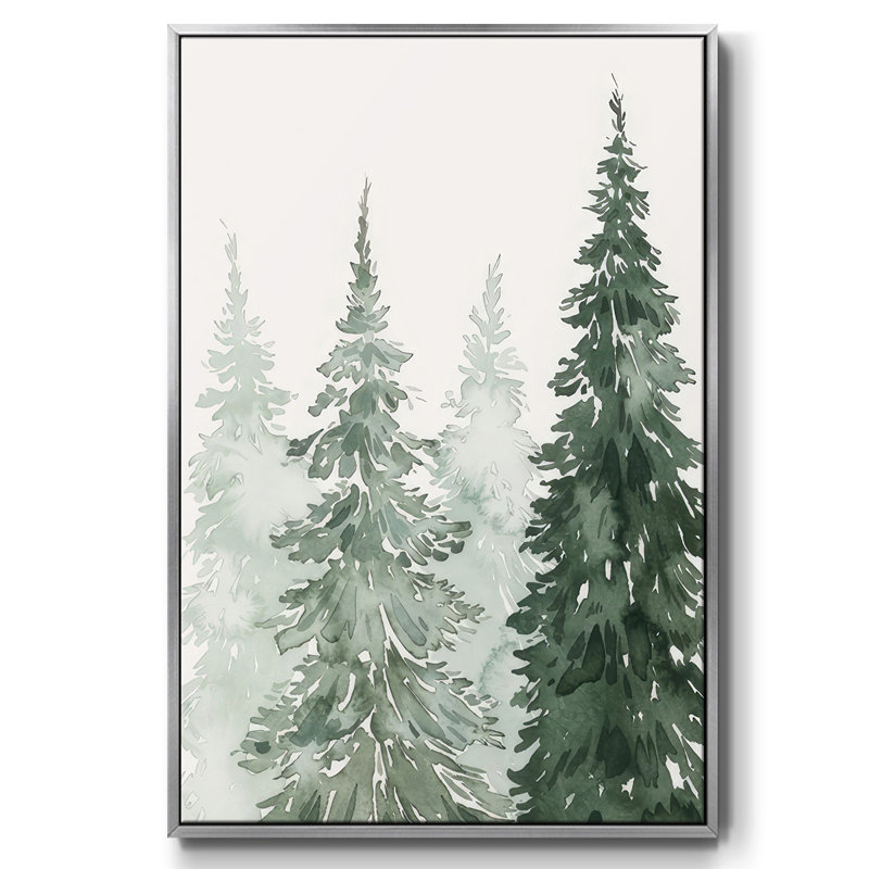 Taillis d'hiver délavé I, H 25 po x l 17 po x P 1,5 po, Encadrement argenté