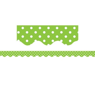 Bordure lime à pois