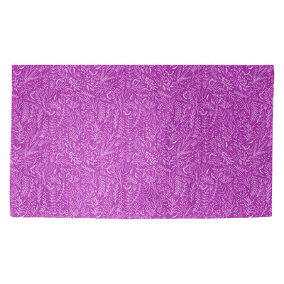 Tapis violet/blanc floral ditsy Avicia