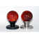 Carnelian Pull Door Knob On Matte Black Hardware