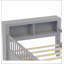 Lit simple avec rangement pour tête de lit, tiroirs sous le lit et garde-corps à trois côtés pour plus de sécurité et d'organisation, gris-1497099021