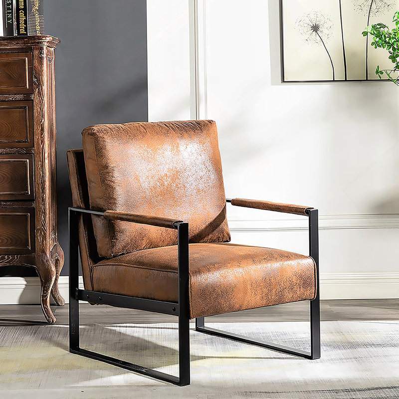 Fauteuil d'appoint Classic Mid Century Modern, Marron clair