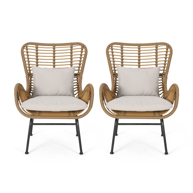 Contemporary Console Chair With Long-Lasting Upholstery And Stable Metal Frame - Beige + Brown Trekking Padding Base