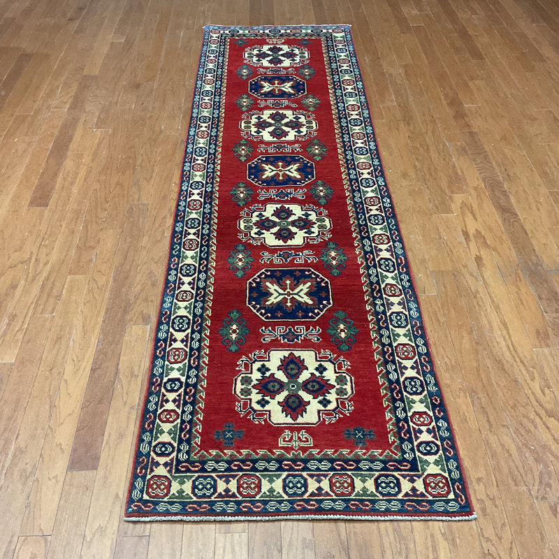  Handmade Kazak Wool Runner
