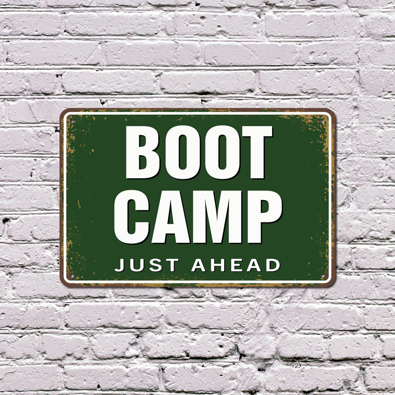 Bootcamp Just Ahead (paquet de 2) en plastique 8 po x 12 po