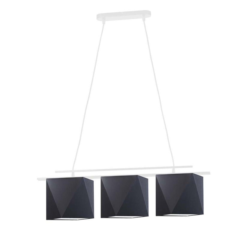 Dendrick 3 - Light Kitchen Island Pendant, Black, White