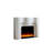 59.06"Modern Minimalist Solid Wood Electric Heating Fireplace