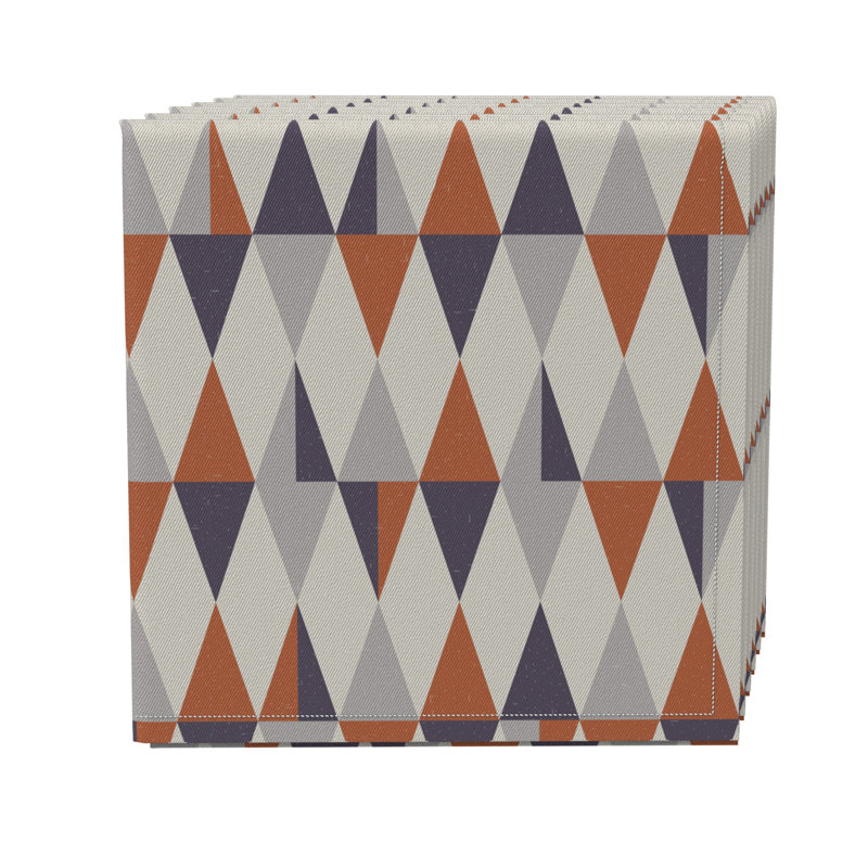 Cotton Twill Geometric Square Napkin