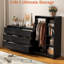 Commode 6 tiroirs Wooded avec porte-vêtements et garde-robe 3 en 1-211747675