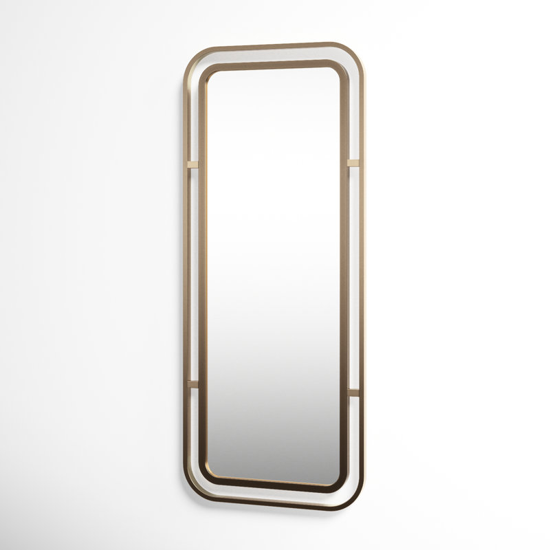 Gunter Full Length Stainless Steel Framed Rectangular Mirror