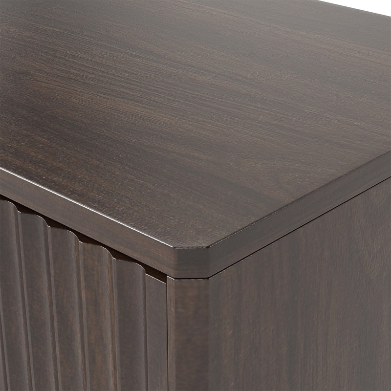 Armoire à poubelle inclinable en bois 10 gallons Woodgrain, Noyer