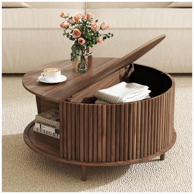 Table basse avec rangement Mid-Century