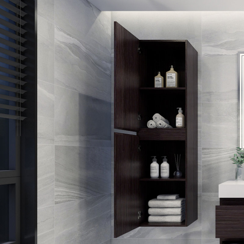 Blas Linen Cabinet, Dark Gray Oak