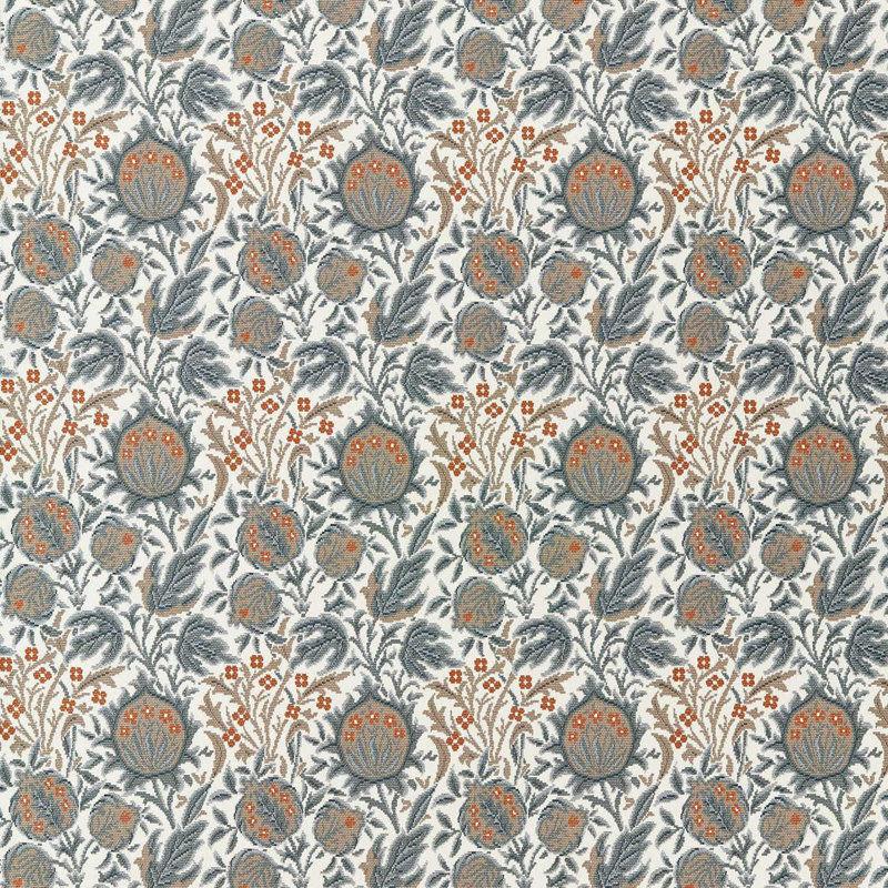 Elmcote Weave, River Blue/Apricot