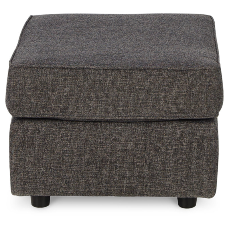 34'' Slate Gray Upholstered Rectangular Ottoman