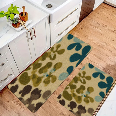 Tapis de cuisine antidérapants 2 pièces Nature Floral