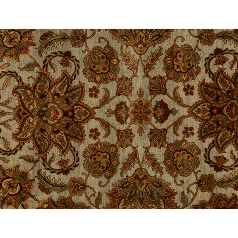 Tapis bleu clair et ivoire noué à la main de haute qualité