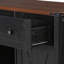Armoire réfrigérée de style champêtre avec prise électrique et espace de rangement-1460002564