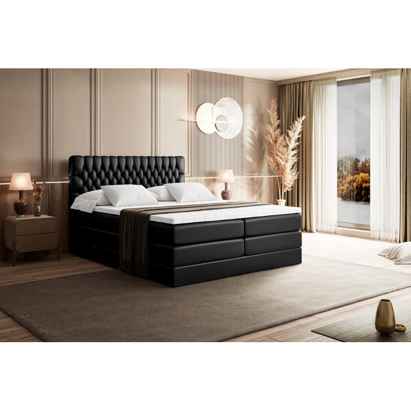 Bed, 120cm W x 200cm D, Black