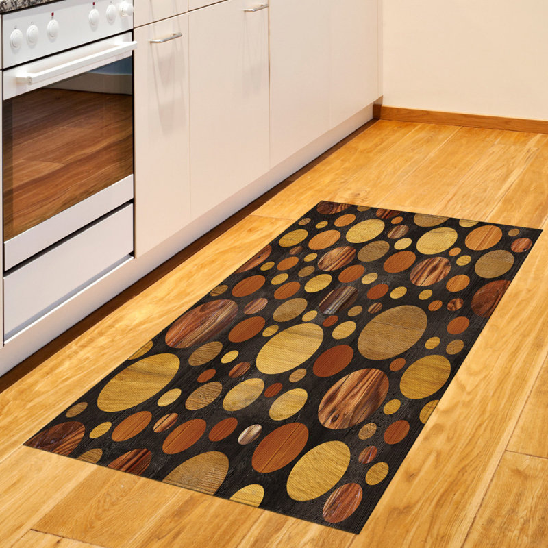 Wooden Print High Density Long Fiber Poly Threads Decorative Area Rug Carpet, Rectangle 2'7" x 5'