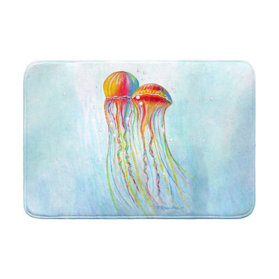 Colorful Jellyfish Bath Mat