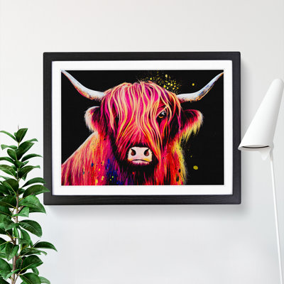 Highland Cow Splash Vol.1 Abstract - Single Picture Frame Print