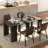 Foldable Table, Extendable Dining Table Seats up to 6 People