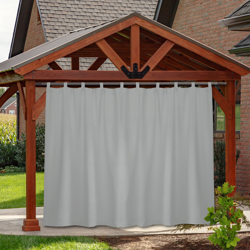 Yicel Outdoor Blackout Curtain Single Panel, Gray