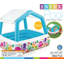 Intex Ocean Scene Kiddie Pool With Shade Canopy & Ocean Play Kiddie Pool & Games