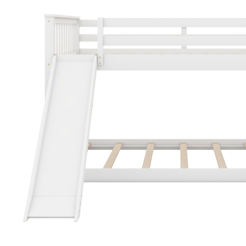 Lit superposé avec glissière convertible et échelle, 49.4'' H X 57.5'' W X 79.1'' 