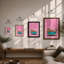 Lounging Leopard Pop Art - Framed Print-878669415-878669420