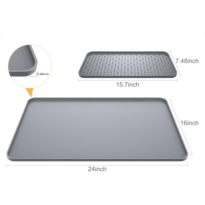 Coffee Bar Mat With Detachable Dish Drying Mat For Kitchen Countertops,Coffee Bar Accessories Fit Under Coffee Maker Coffee Machine Coffee Pot Espresso Machine Dish Rack