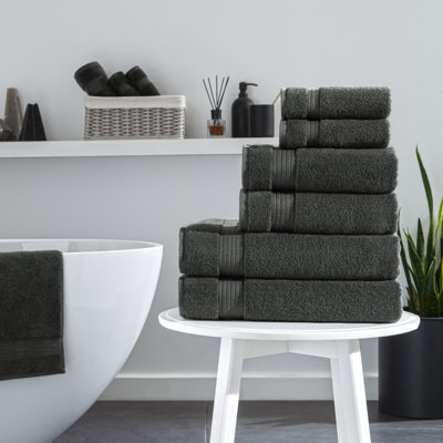 Ensemble de serviettes de bain 6 pièces Ozdilek, 2 serviettes de bain, 2 serviettes de toilette, 2 serviettes turques 100% coton, 2 serviettes de bain (30 x 60/550 g / m²), 2 serviettes de toilette (16 x 30/575 g / m²), 2 débarbouillettes (13 x 13/600 g / m²) Ensemble