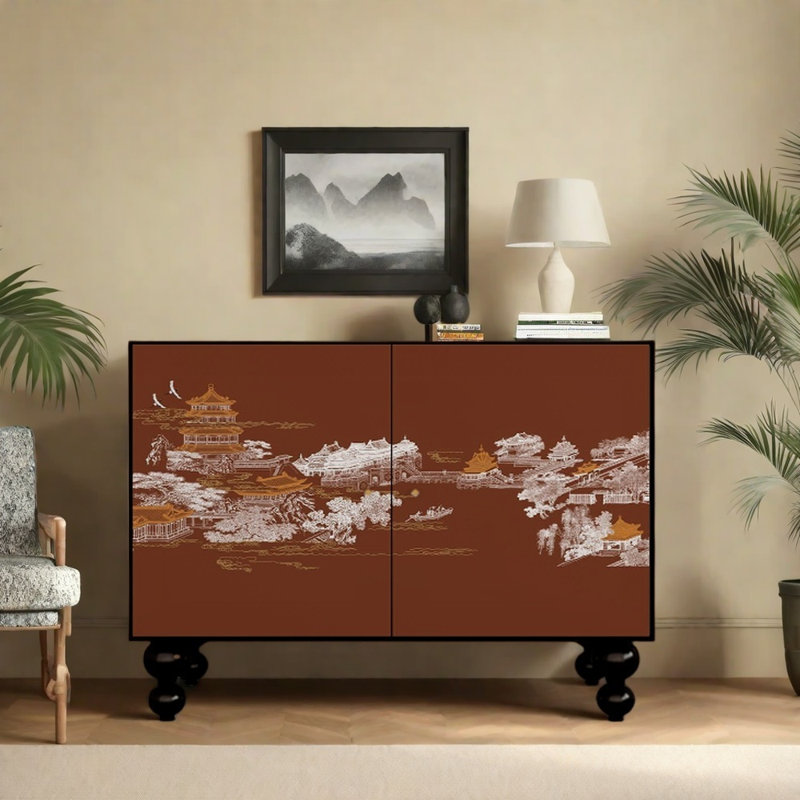 Buffet artistique de style rétro