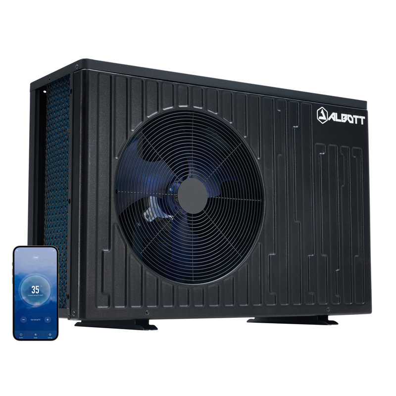 Swimming Pool Heat Pump - 35,000 BTU-220V, Black, 35000 BTU