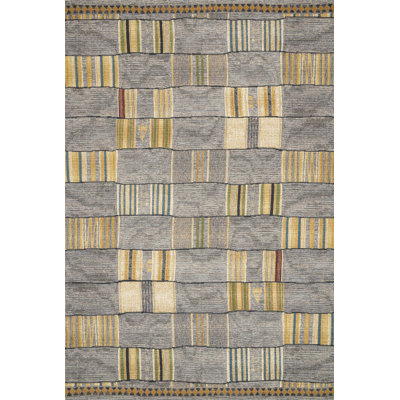 Tapis intérieur / extérieur motif géométrique granit Fujimoto