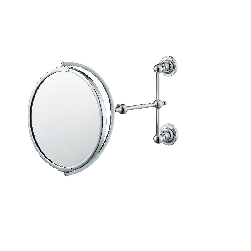Flat Metal Wall Mirror, Polished Brass