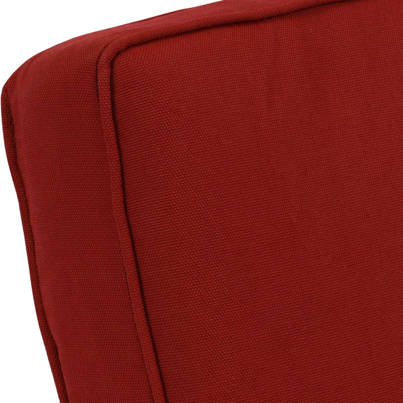 Coussin de siège pour chaise longue d'extérieur 21 po x 72 po, Rouge