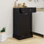 Armoire poubelle de cuisine inclinable noire, à densité moyenne qui ne se déformera pas, cache et garde bien peinte E1, peut contenir de la nourriture pour animaux, manuel d'assemblage inclus