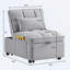 Convertible Chaise Lounge with Adjustable Backrest and Pillows-948558749