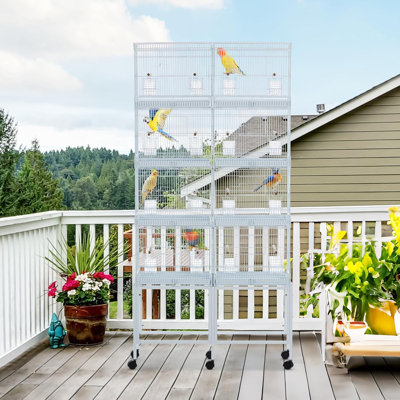 Très grande cage à oiseaux, cage à perroquet en métal