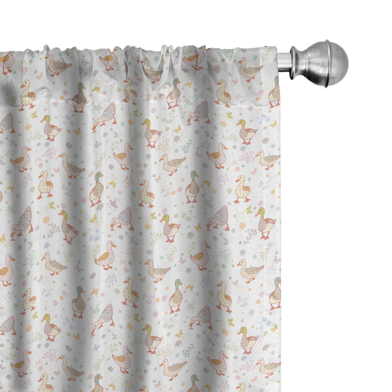 Duck Semi-Sheer Rod Pocket Curtain Panels, 28" x 84"